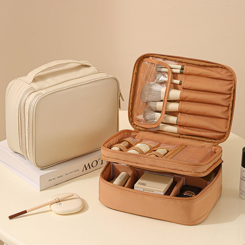 T400 Cosmetic Bag | Portable Oxford Cloth Travel Makeup Organizer with Baffle