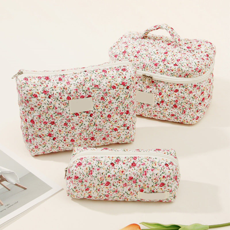 Large Capacity Printed Cosmetic Bag | Portable Travel Toiletry & Makeup Storage Bag