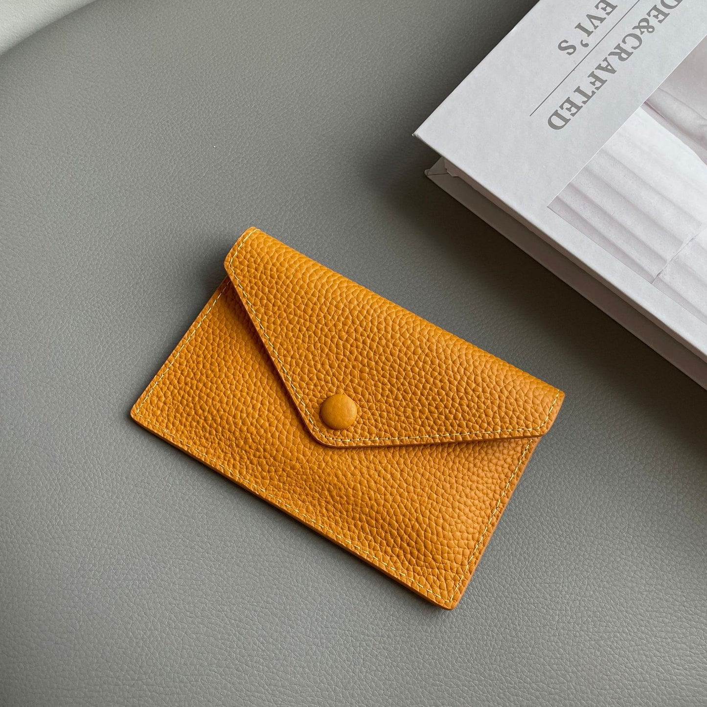 Genuine Leather Mini Card Wallet – Ultra-Thin Slim Coin Purse & ID Card Holder