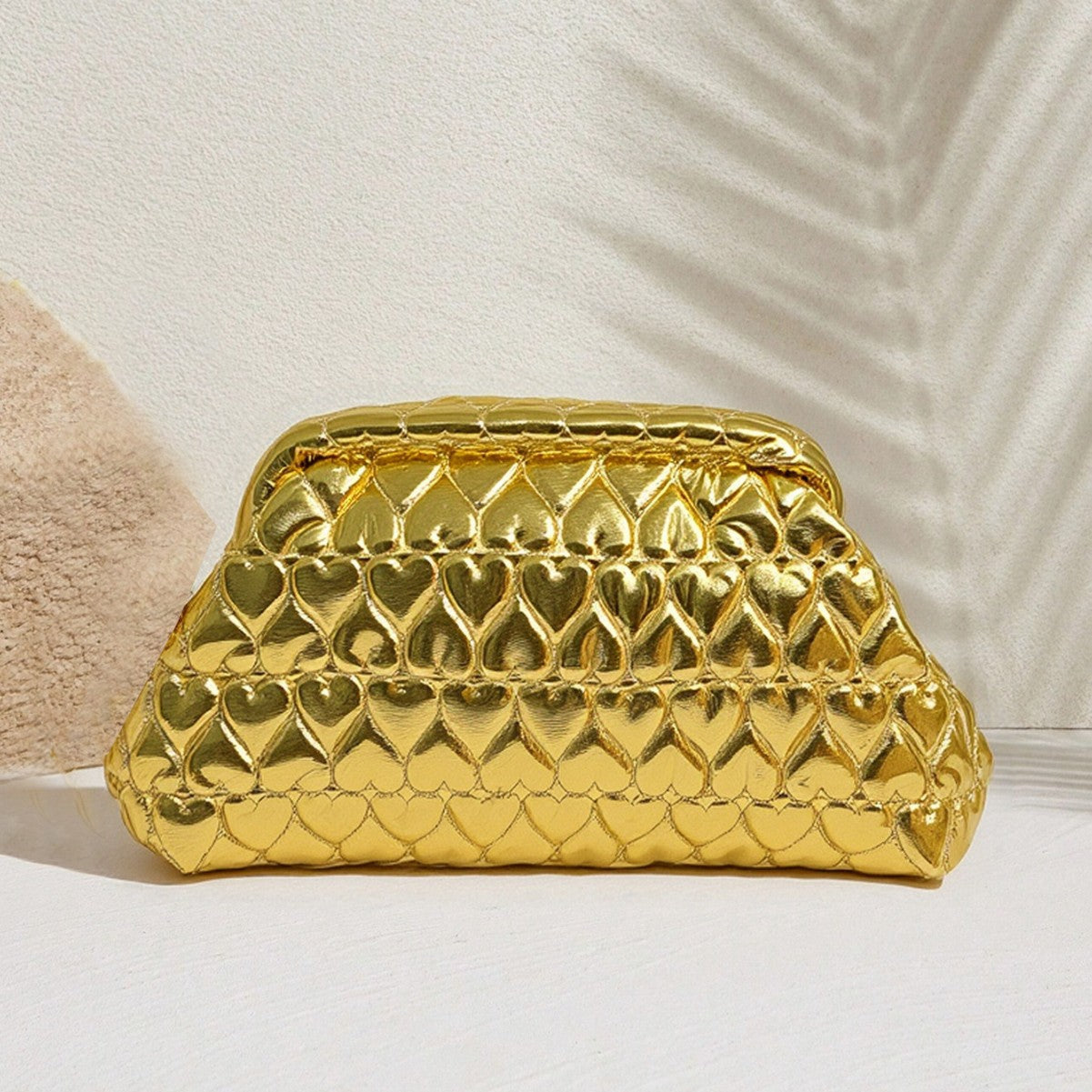Gold Luxury Evening Clutch Bag for Women — Elegant Dinner Party Handbag