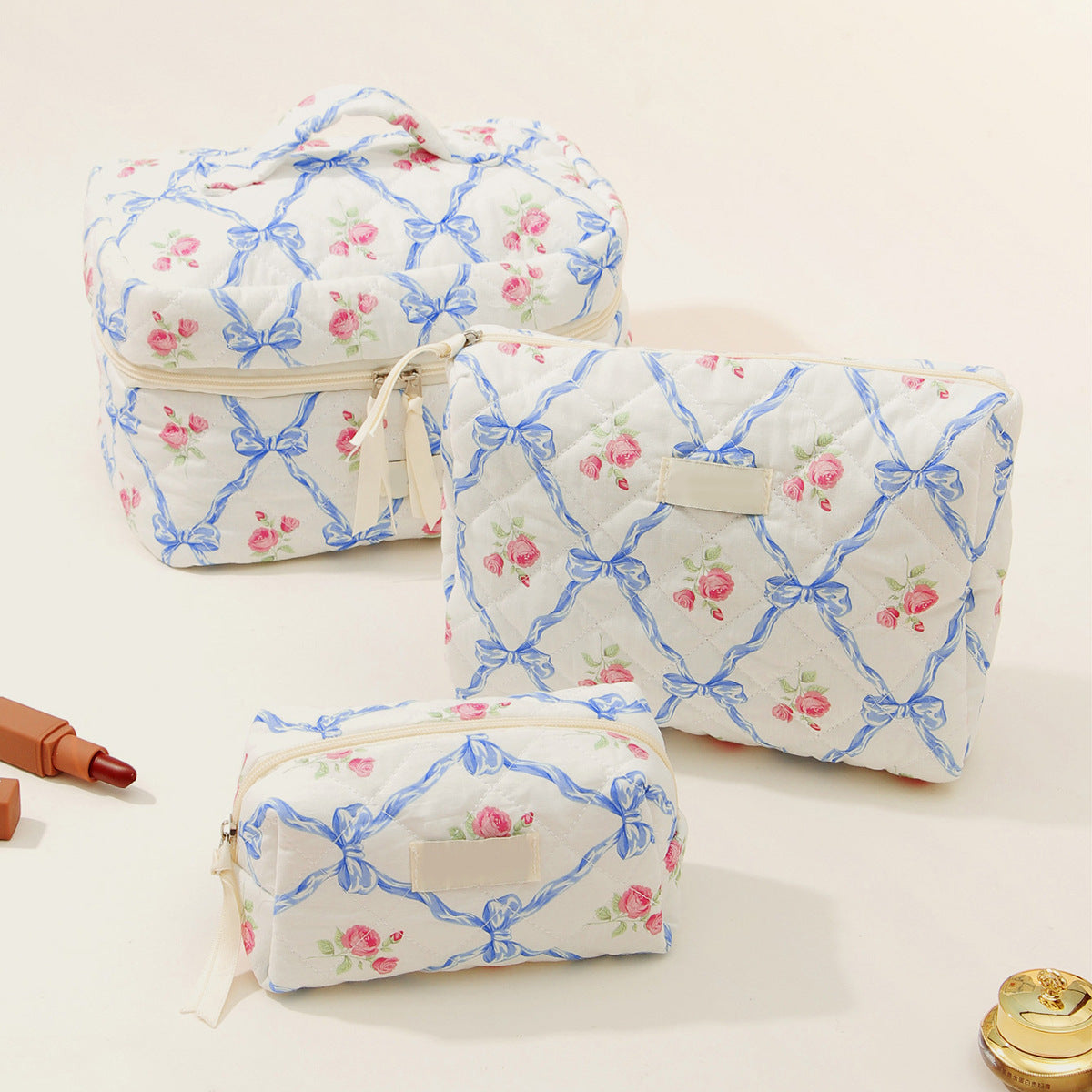 Large Capacity Printed Cosmetic Bag | Portable Travel Toiletry & Makeup Storage Bag