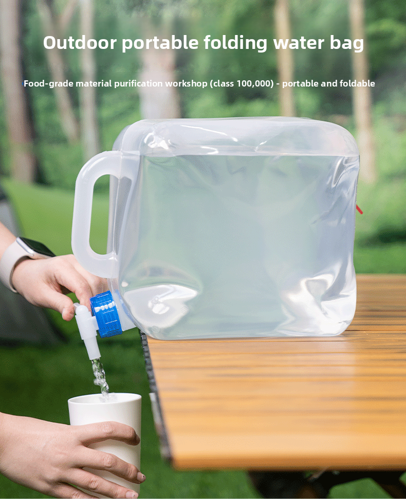 Foldable Water Bucket with Faucet – 5L–20L Portable Camping & Emergency Water Container