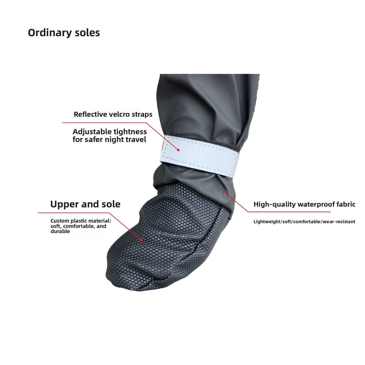 Reflective Elastic Dog Boots – Anti-Dirty Waterproof Dog Shoes for All Seasons | XS–XXL