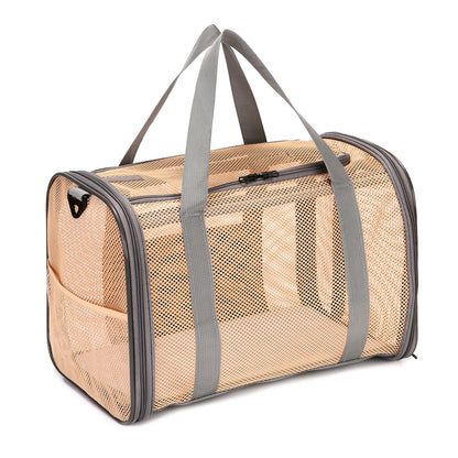 Breathable Foldable Pet Carrier Shoulder Bag – Portable Travel Bag for Cats & Small Dogs | 5 Colors