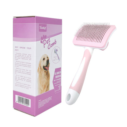 Pet Pin Comb for Dogs & Cats – Detangling Button Brush for Short & Long Hair