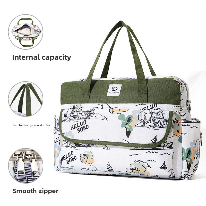 Multifunctional Mommy Bag – Insulated Bottle & Milk Powder Bag with Stroller Strap | 7 Designs
