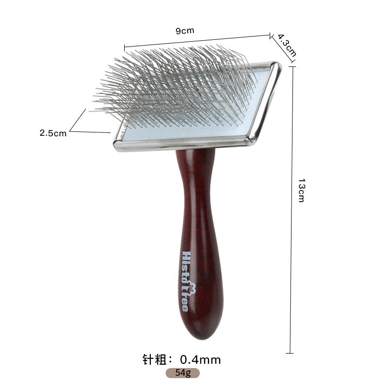 Pet Solid Wood Grooming Comb – Needle, Double-Sided & Rake Comb for Dogs & Cats