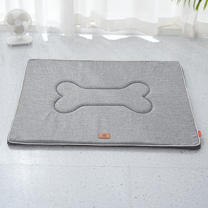 KAWELL Pet Cooling Mat – Oxford Cloth & Ramie, Four-Season Dog Cat Sleeping Pad, Size L