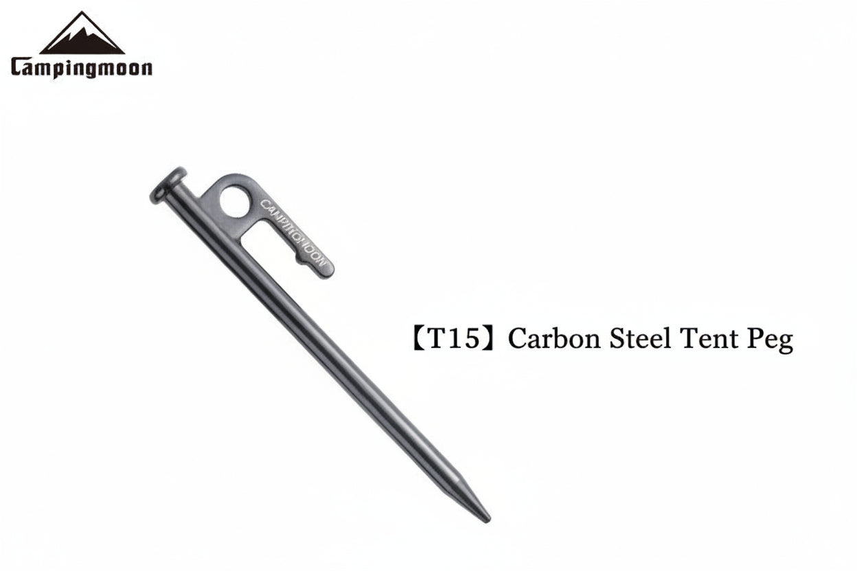 Heavy Duty Tent Stakes with Anti-Rust Coating | T-Series Camping Nails for Ground Anchoring (15–40cm)