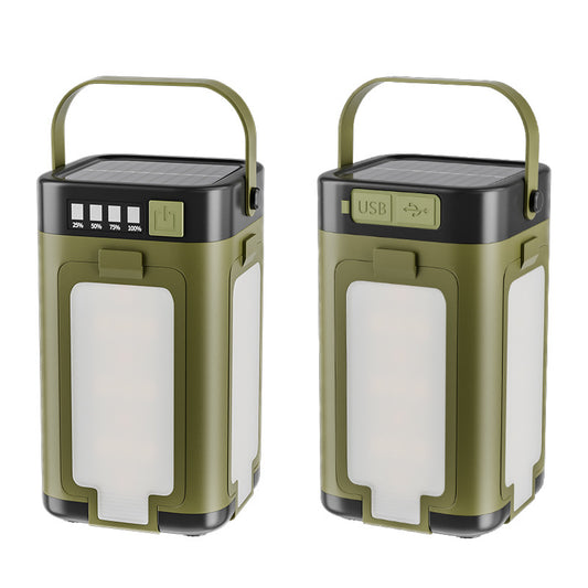 LY24 Solar Camping Light – 4-Leaf Folding LED Lantern with Power Bank & USB-C Charging