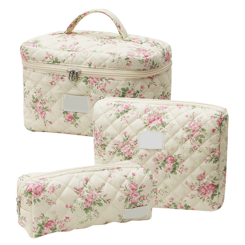 Large Capacity Printed Cosmetic Bag | Portable Travel Toiletry & Makeup Storage Bag