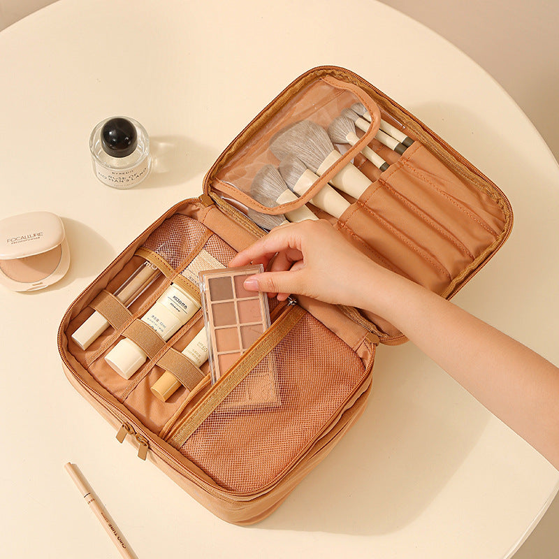 T400 Cosmetic Bag | Portable Oxford Cloth Travel Makeup Organizer with Baffle