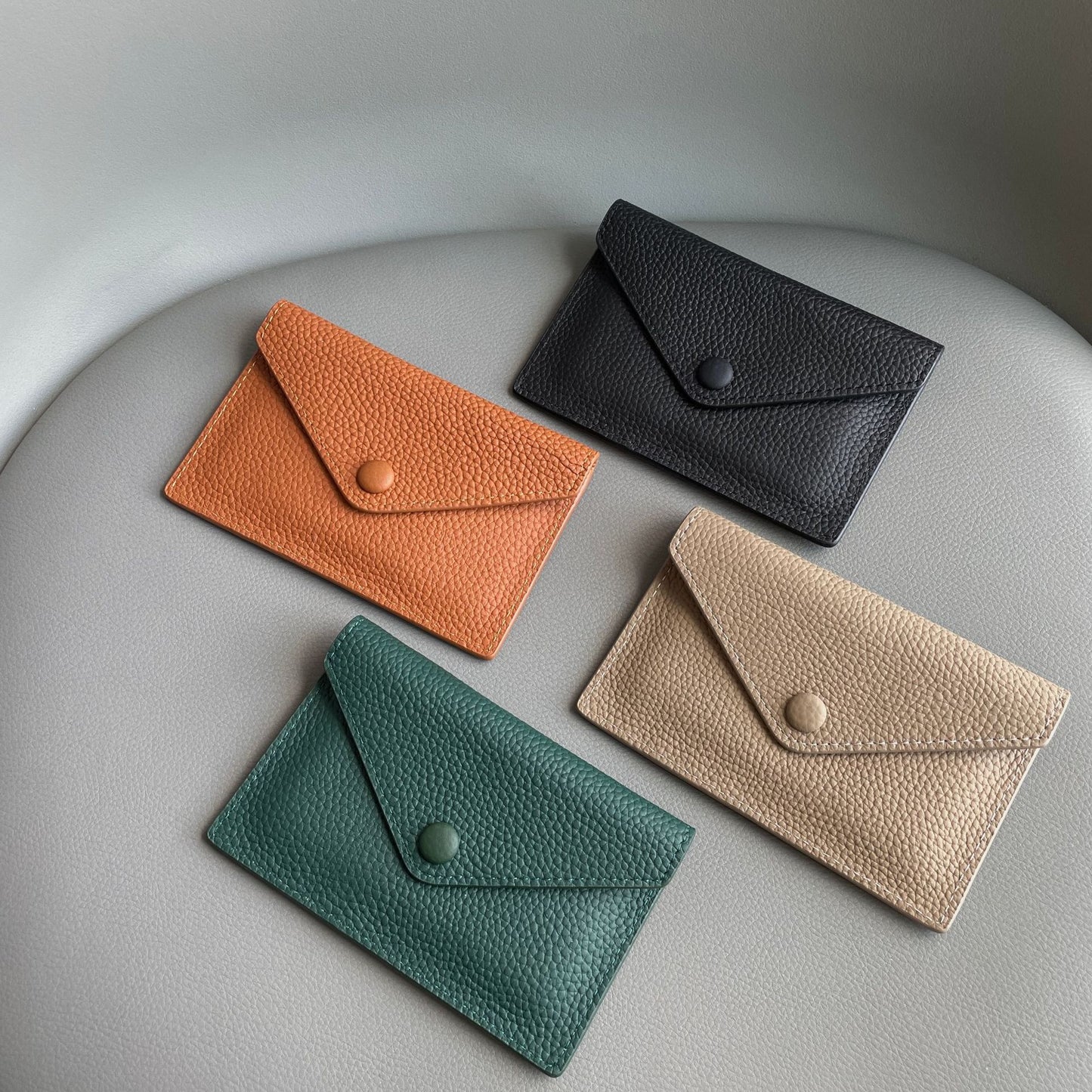 Genuine Leather Mini Card Wallet – Ultra-Thin Slim Coin Purse & ID Card Holder