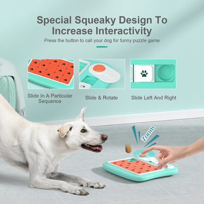 Dog Slow Feeder Puzzle Toy – Interactive Treat Dispensing & Sound Pet Educational Toy
