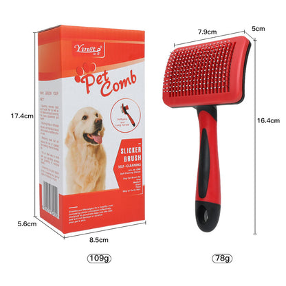 Pet Pin Comb for Dogs & Cats – Detangling Button Brush for Short & Long Hair