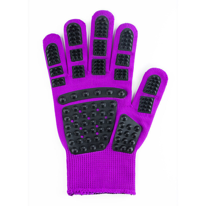 Pet Bath Massage Glove Comb for Dogs & Cats – Silicone Grooming Brush with Hair Removal