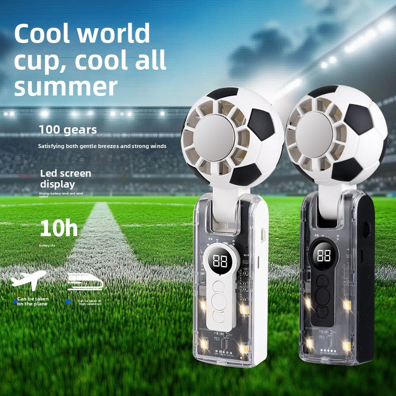 Portable Handheld Fan with Ice Pack - Foldable Mini Cooling Fan for Outdoor Sports, Soccer Games & Travel