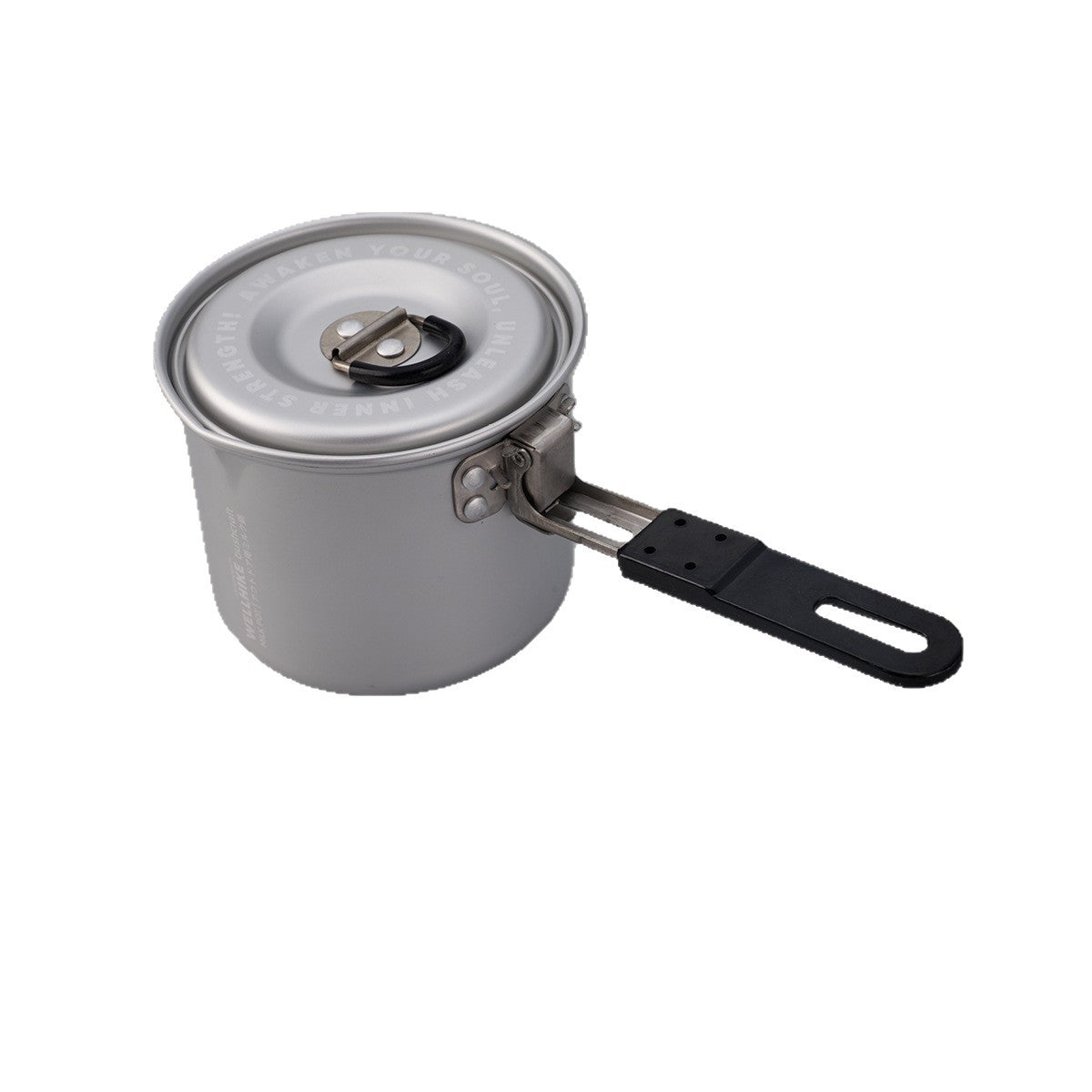 Portable Camping Pot – Lightweight Aluminum Alloy Mini Cook Pot with Foldable Handle