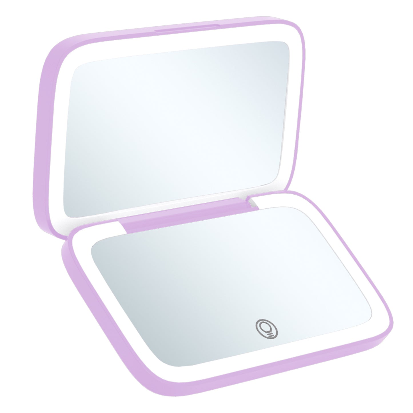 LED Handheld Vanity Mirror – Portable 3-Color Lighting, Single & Double Sided Makeup Mirror