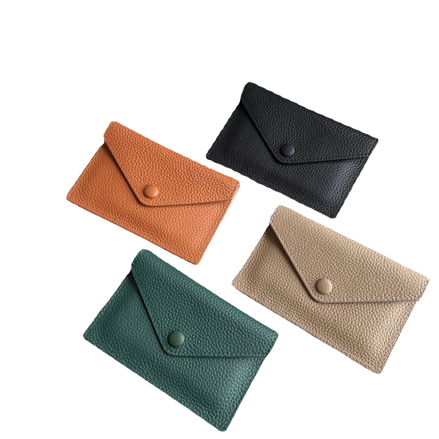Genuine Leather Mini Card Wallet – Ultra-Thin Slim Coin Purse & ID Card Holder
