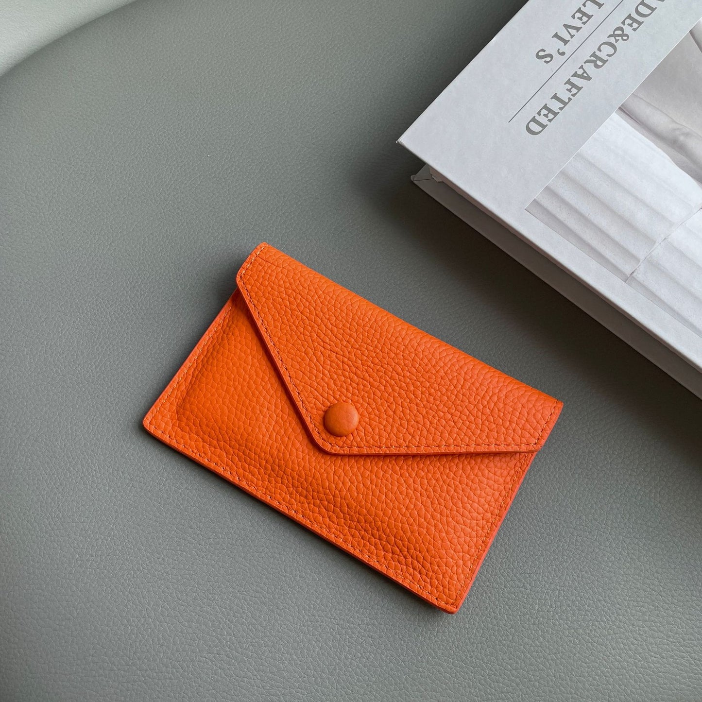 Genuine Leather Mini Card Wallet – Ultra-Thin Slim Coin Purse & ID Card Holder