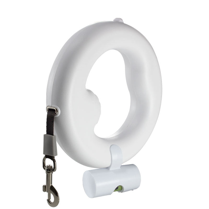 KAWELL LED Donut Dog Leash – Retractable 3M Night Light Leash for Dogs Up to 30kg