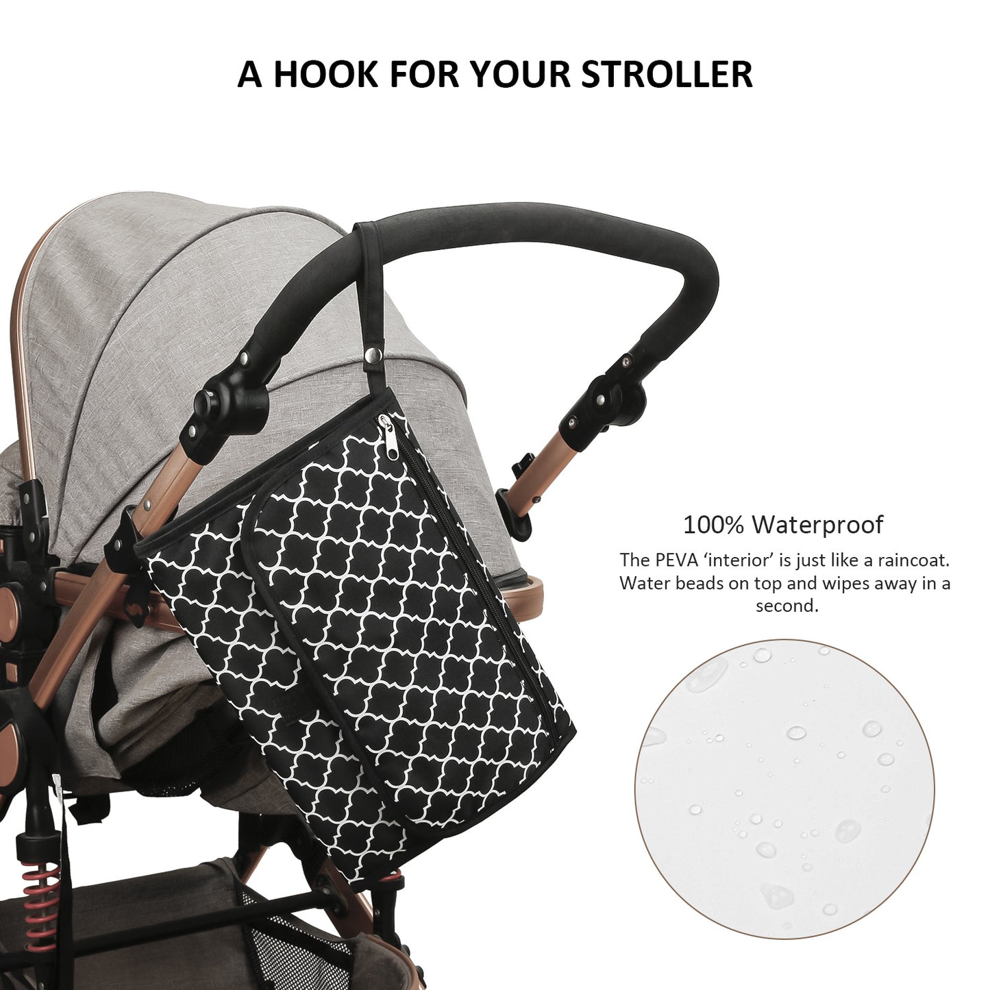 Portable Baby Diaper Changing Mat – Waterproof Travel Pad with Wipe Bag | Mommy Bag