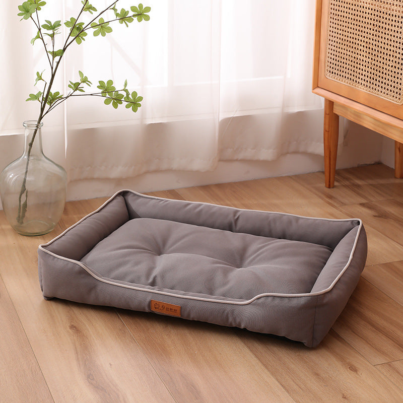 Oxford Cloth Dog Bed – Tear-Resistant, Breathable Square Pet Nest for Dogs & Cats