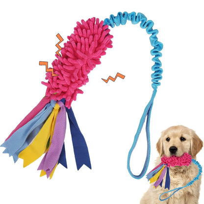 65cm Colorful Plush Squeaky Dog Chew Toy – Bite-Resistant Interactive Boredom Relief Toy | 4 Colors