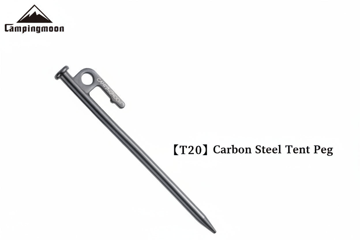 Heavy Duty Tent Stakes with Anti-Rust Coating | T-Series Camping Nails for Ground Anchoring (15–40cm)