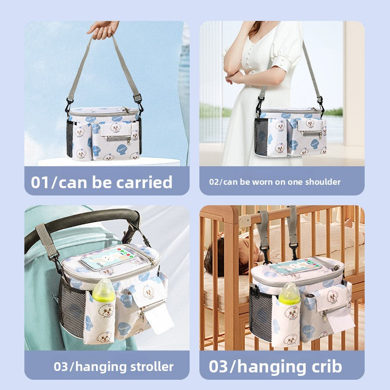 Mommy Bag – Lightweight Baby Stroller Organizer with Phone Pocket, Shoulder Strap & Hooks