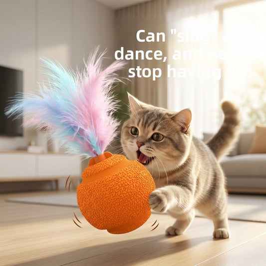 Cat Toy Set 2-Pack | Gravity Ball, Rattle, Bug & Bird Toys | Scratch & Bite Resistant Interactive Pet Toys