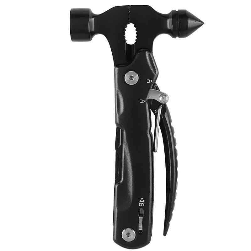 KAWELL Multi-Function Folding Tool Pliers – Stainless Steel Camping Hammer with Window Breaker & Life Cone