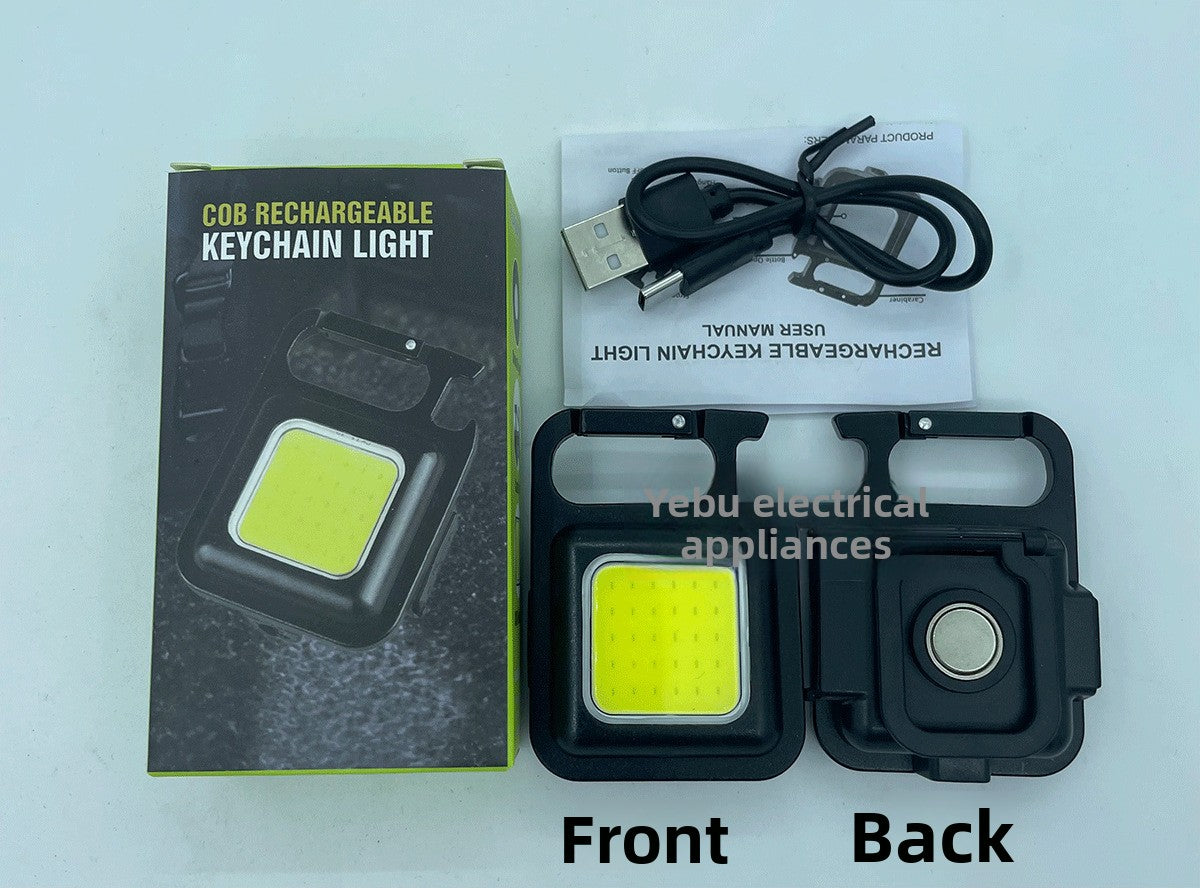 KAWELL Keychain Flashlight – Rechargeable Mini LED Torch with Magnet, Bottle Opener & Emergency Light