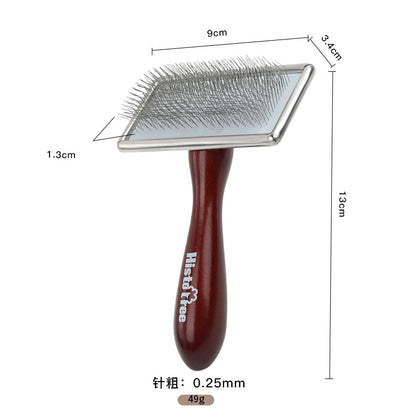Pet Solid Wood Grooming Comb – Needle, Double-Sided & Rake Comb for Dogs & Cats