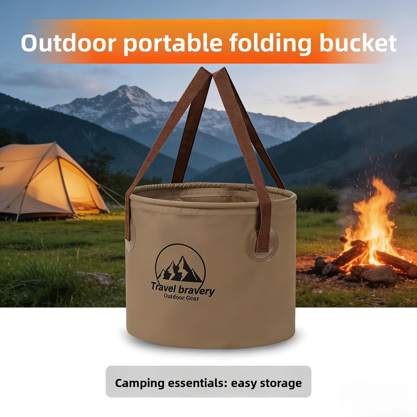 KAWELL 20L Foldable Camping Bucket – 3-Pack, Portable Fishing & Outdoor Car Storage Bucket