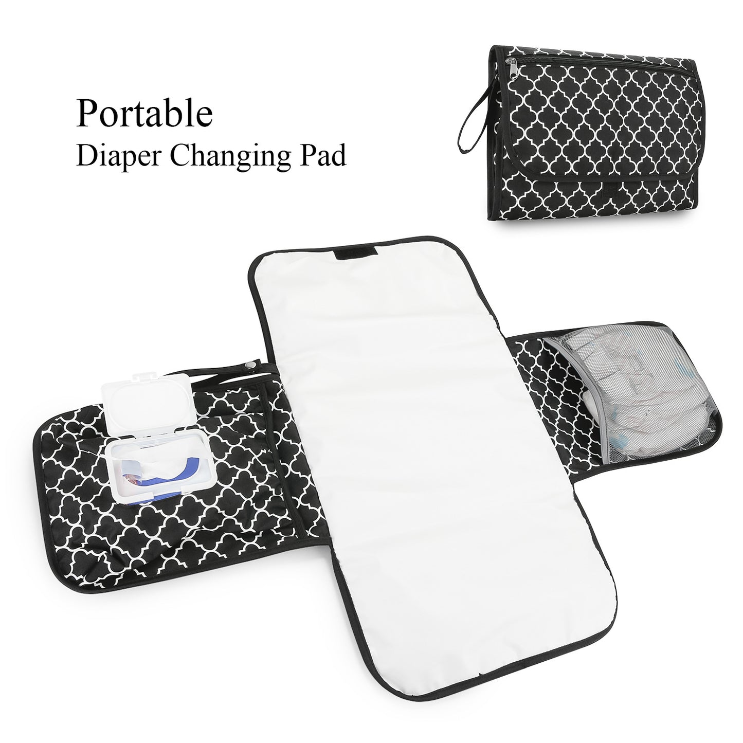 Portable Baby Diaper Changing Mat – Waterproof Travel Pad with Wipe Bag | Mommy Bag