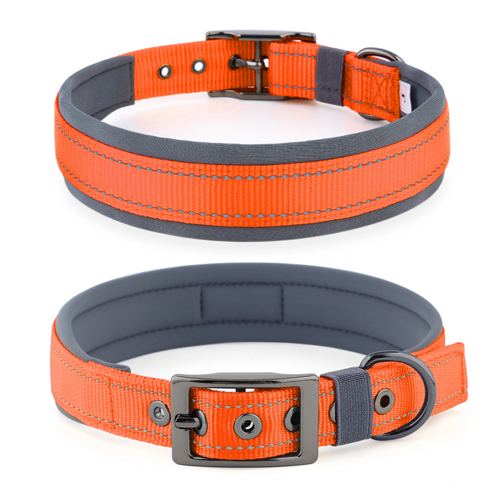 Neoprene Dog Collar – Reflective Comfortable Neck Collar for Small Medium Large Dogs