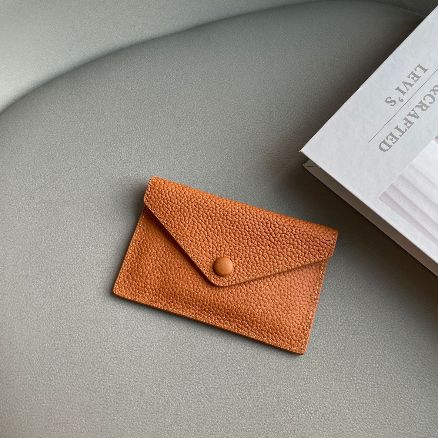 Genuine Leather Mini Card Wallet – Ultra-Thin Slim Coin Purse & ID Card Holder
