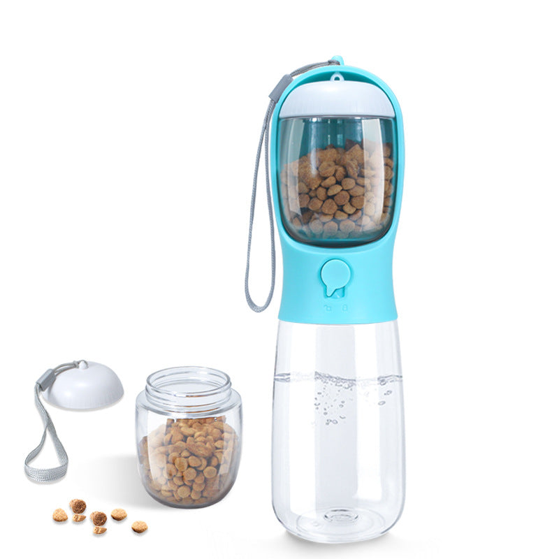 2-in-1 Portable Pet Water Bottle & Food Cup – Heat-Resistant Outdoor Travel Dispenser for Dogs & Cats
