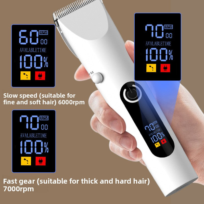 KAWELL Professional Pet Grooming Clippers with Digital Display - Rechargeable Electric Dog & Cat Hair Trimmer for Paws and Body