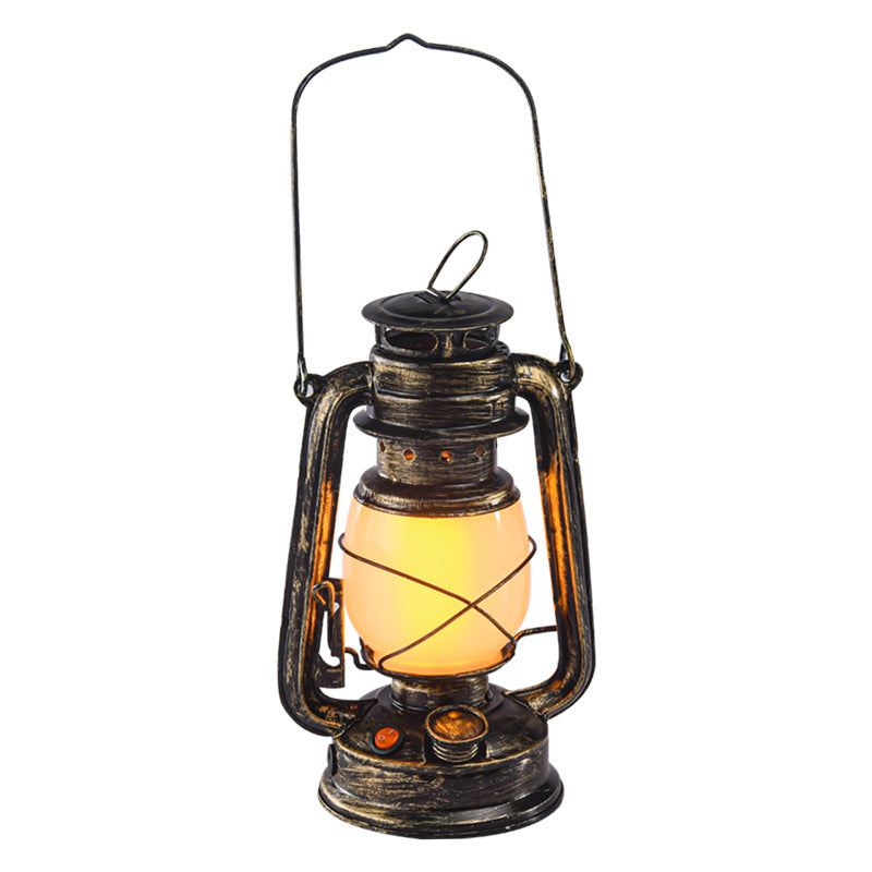 KAWELL Retro Horse Lamp | LED Camping Lantern with Flame & 3-Color Dimming | Rechargeable Portable Tent Light