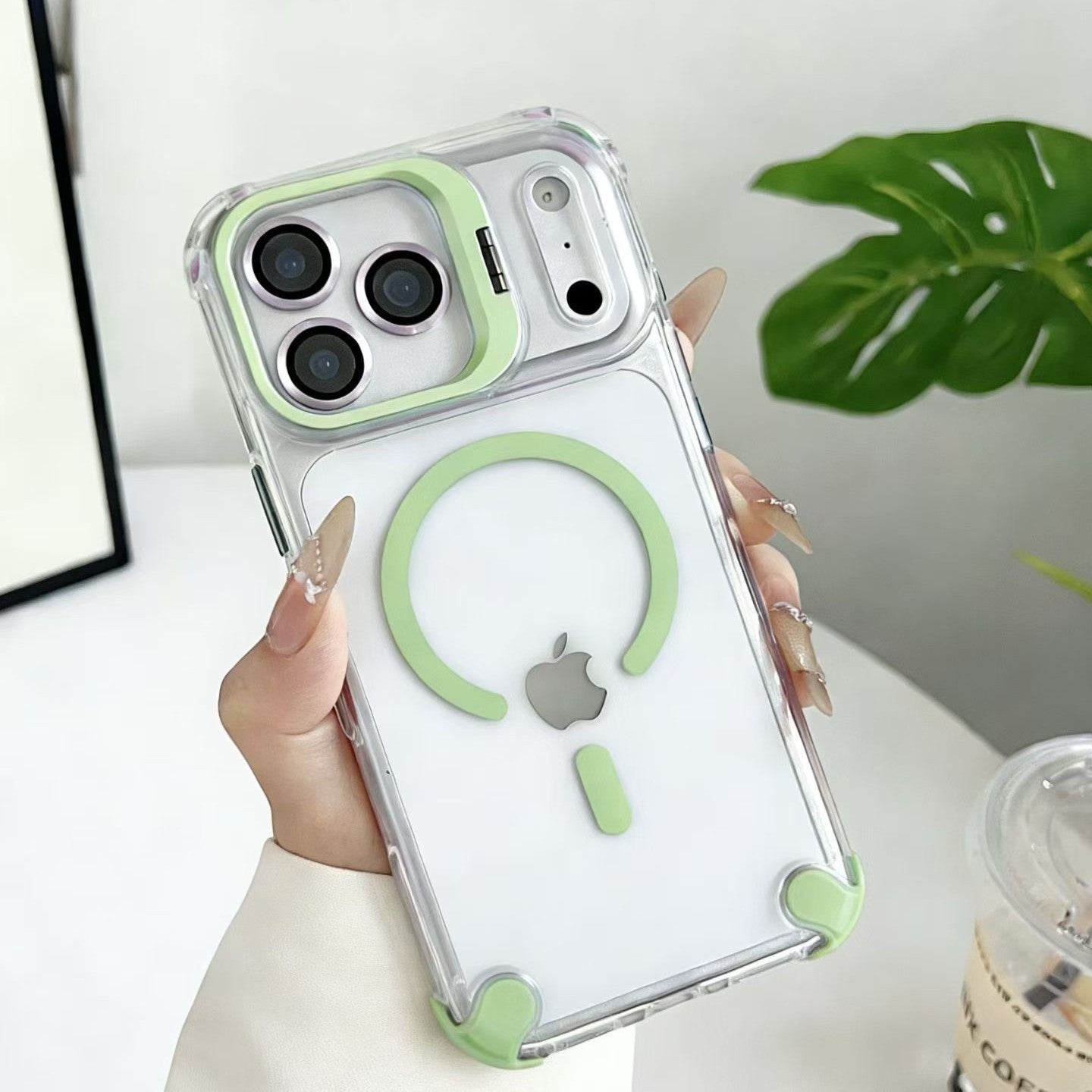 For iPhone 17 Pro Max Case | Magnetic Metal Lens Guard + Four-Corner Airbag Drop Protection