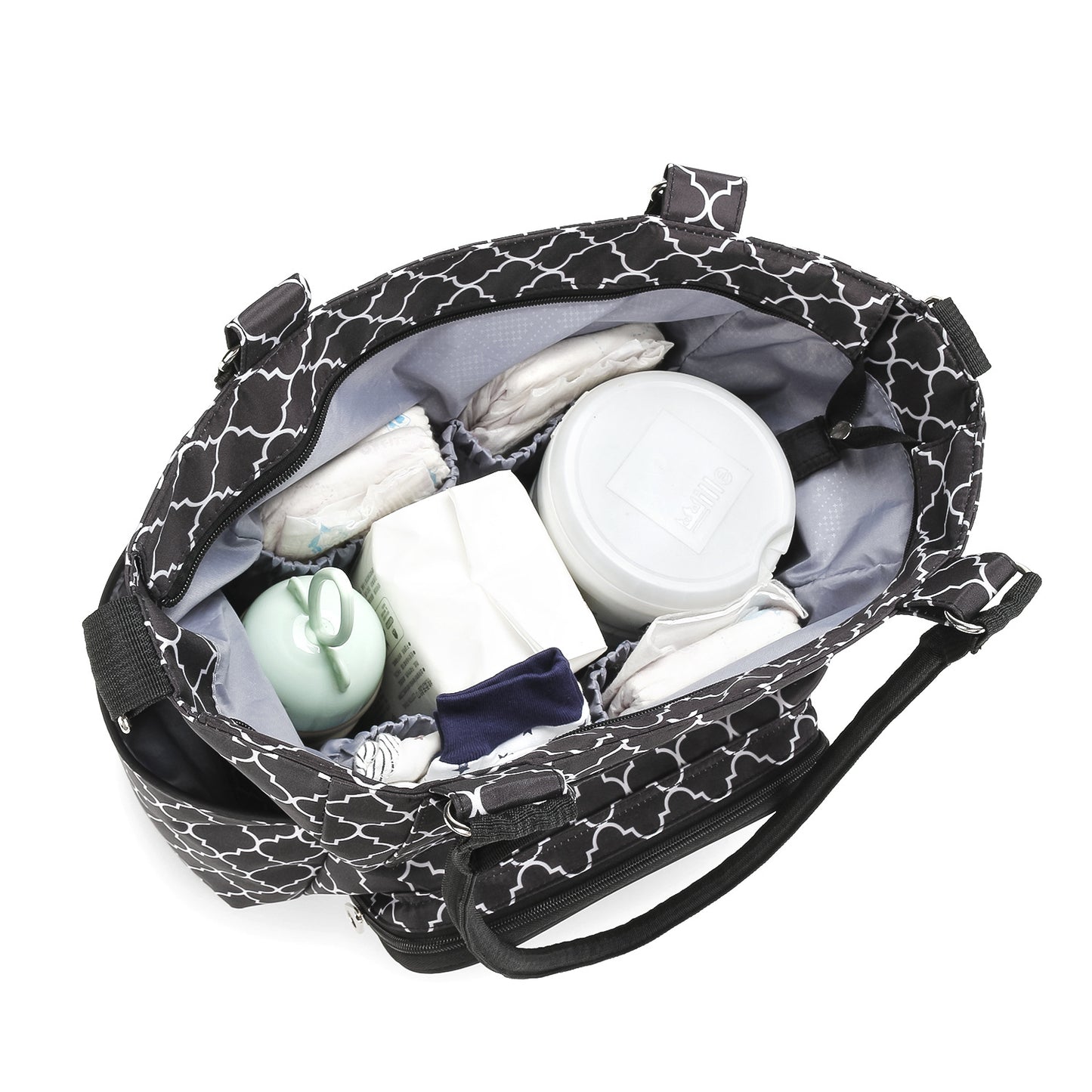 Large Capacity Mommy Diaper Bag Set – Multifunctional Handbag with Stroller Hook, Bottle Bag & Changing Pad | 6 Colors