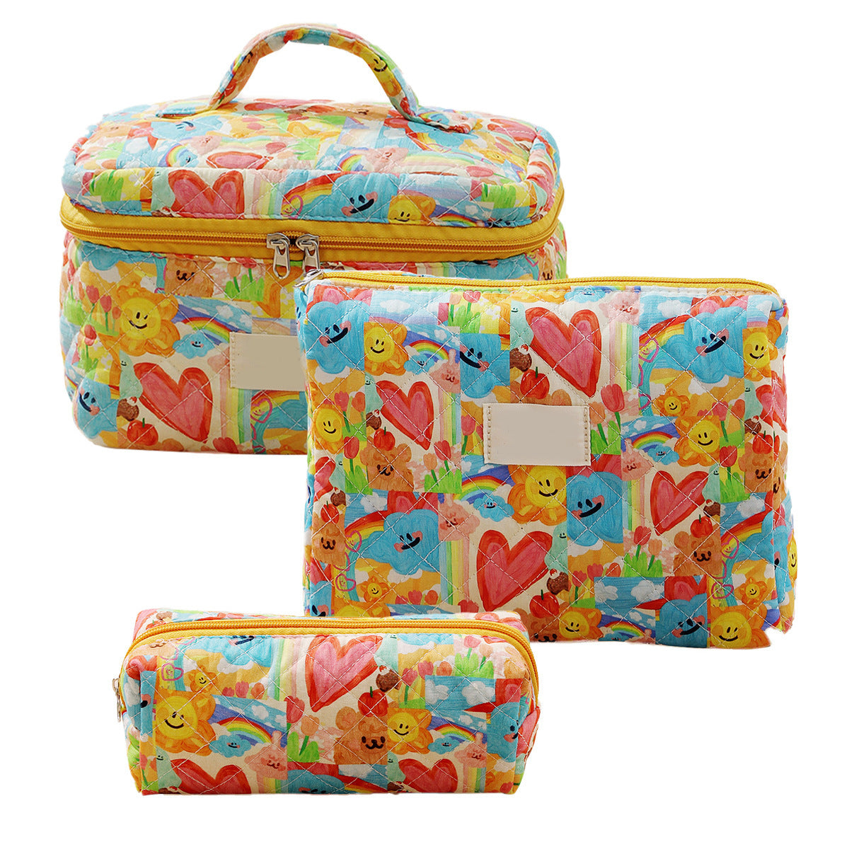 Large Capacity Printed Cosmetic Bag | Portable Travel Toiletry & Makeup Storage Bag