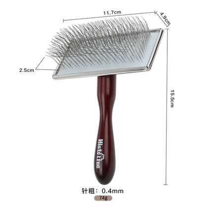 Pet Solid Wood Grooming Comb – Needle, Double-Sided & Rake Comb for Dogs & Cats