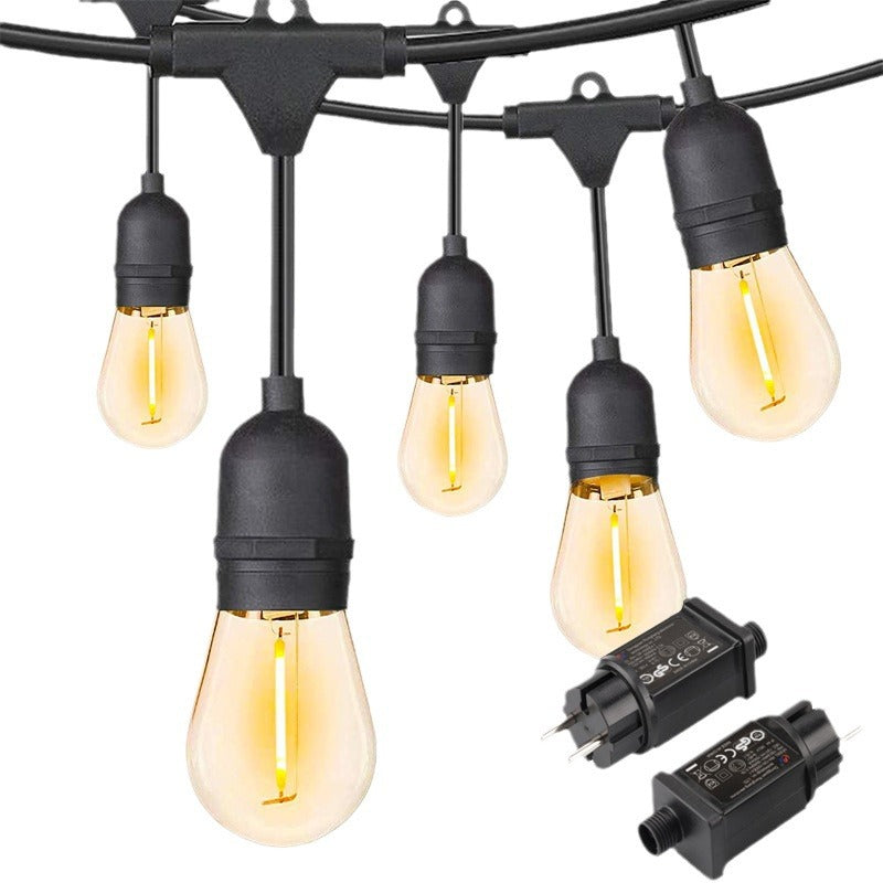 S14 Outdoor String Lights – Waterproof Garden Patio Festoon Bulb Lights (Solar & Plug-in)
