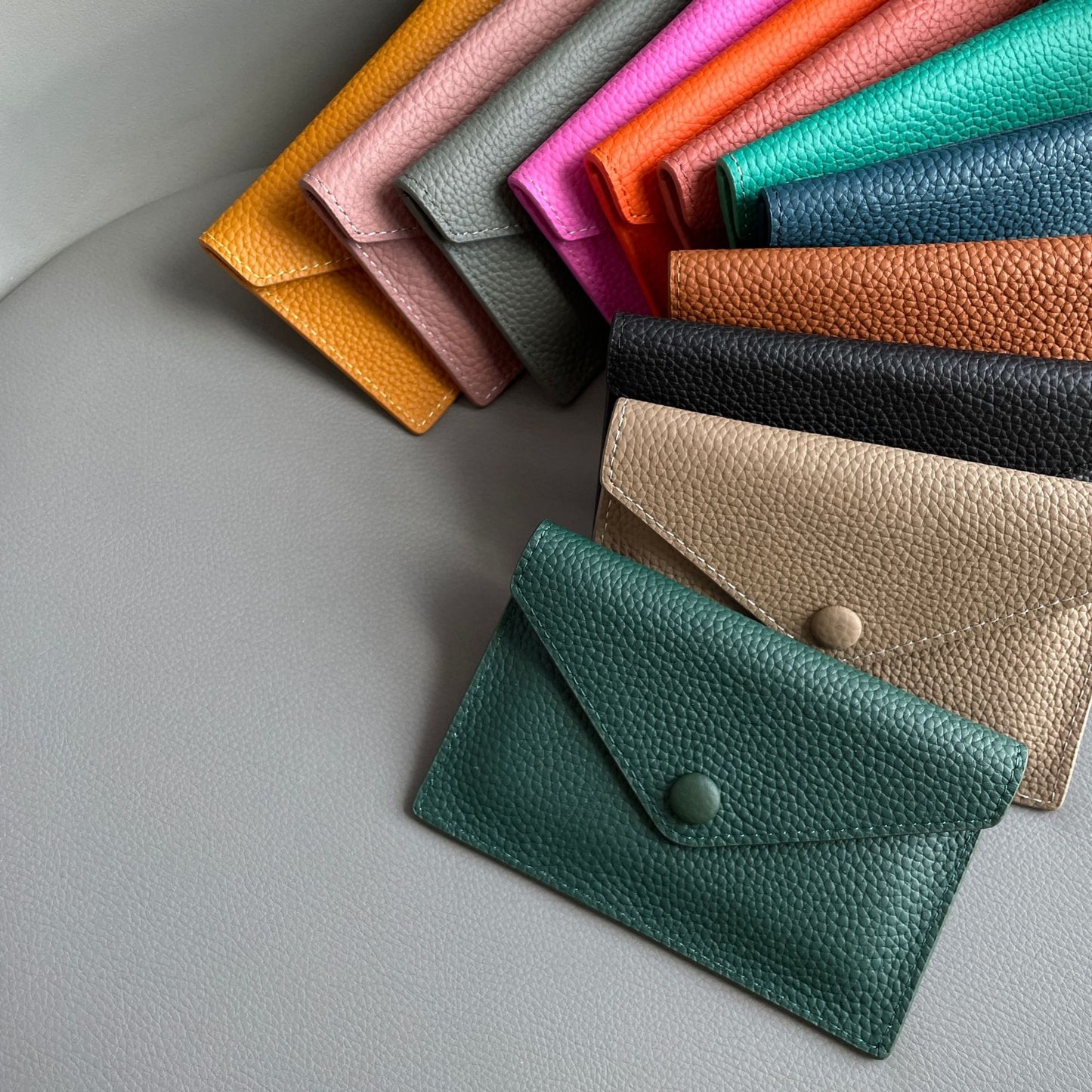 Genuine Leather Mini Card Wallet – Ultra-Thin Slim Coin Purse & ID Card Holder