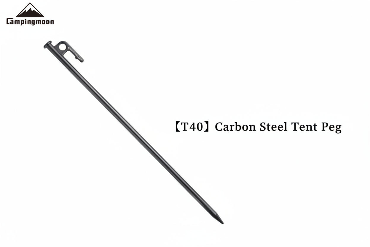 Heavy Duty Tent Stakes with Anti-Rust Coating | T-Series Camping Nails for Ground Anchoring (15–40cm)