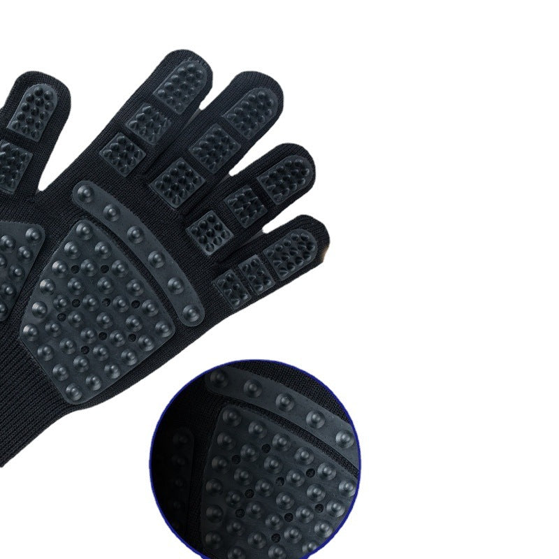 Pet Bath Massage Glove Comb for Dogs & Cats – Silicone Grooming Brush with Hair Removal